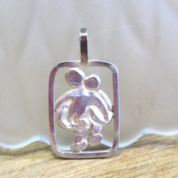 Mother Child Pendant Solid Sterling Silver , Mothers Day, New Baby Dad gift - Picture 4 of 7